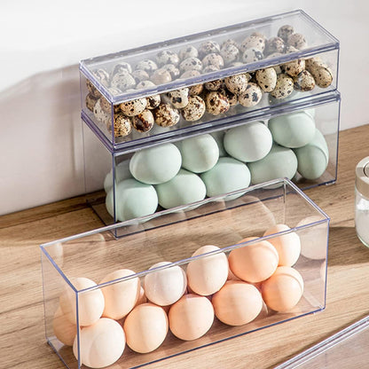 Transparent Flatware Tray Kitchen Drawer Organizer With Lid - Plastic Kitchen Cutlery Tray and Utensil Silverware Storage Container with Cover - Dinnerware Holder for Spoons Forks Knives