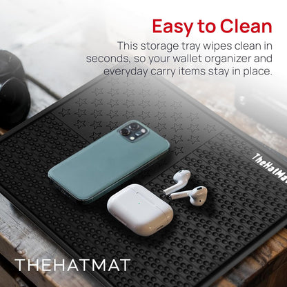 EDC Soft Dump Pad - EDC Valet Tray All for Everyday Carry Rubber, Non Skid Key Tray & Desk Organizer, Anti-Slip, Scratch-Resistant & Easy to Clean, Perfect for Home, Office or Anywhere