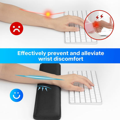Yolanda Keyboard Wrist Rest Memory Foam, Easy Typing Pain Relief, Keyboard Mouse Pad Set for Computer, Laptop, Home & Office