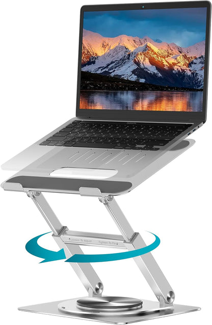 Lifelong Ergonomic Adjustable Laptop Stand for Desk - Height Up to 20" Portable Computer Laptop Riser Holder, Fits All MacBook Air & 10 15 17 Inches Laptops, Back to School Gift for Men & Women