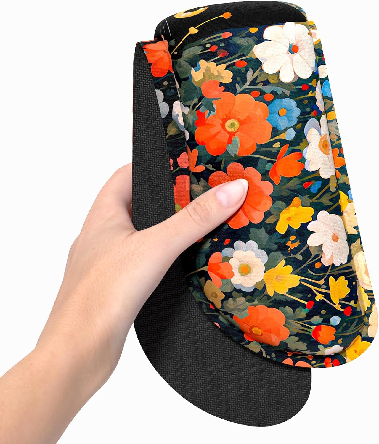 Dapesuom Enlarge Keyboard Wrist Rest, Memory Foam Wrist Cushion for Desk Mats Support, Cute Pain Relief Keyboard Mouse Pad Rests Set with Non-Slip Base for Gaming Laptop Office Computer, Green Leaf