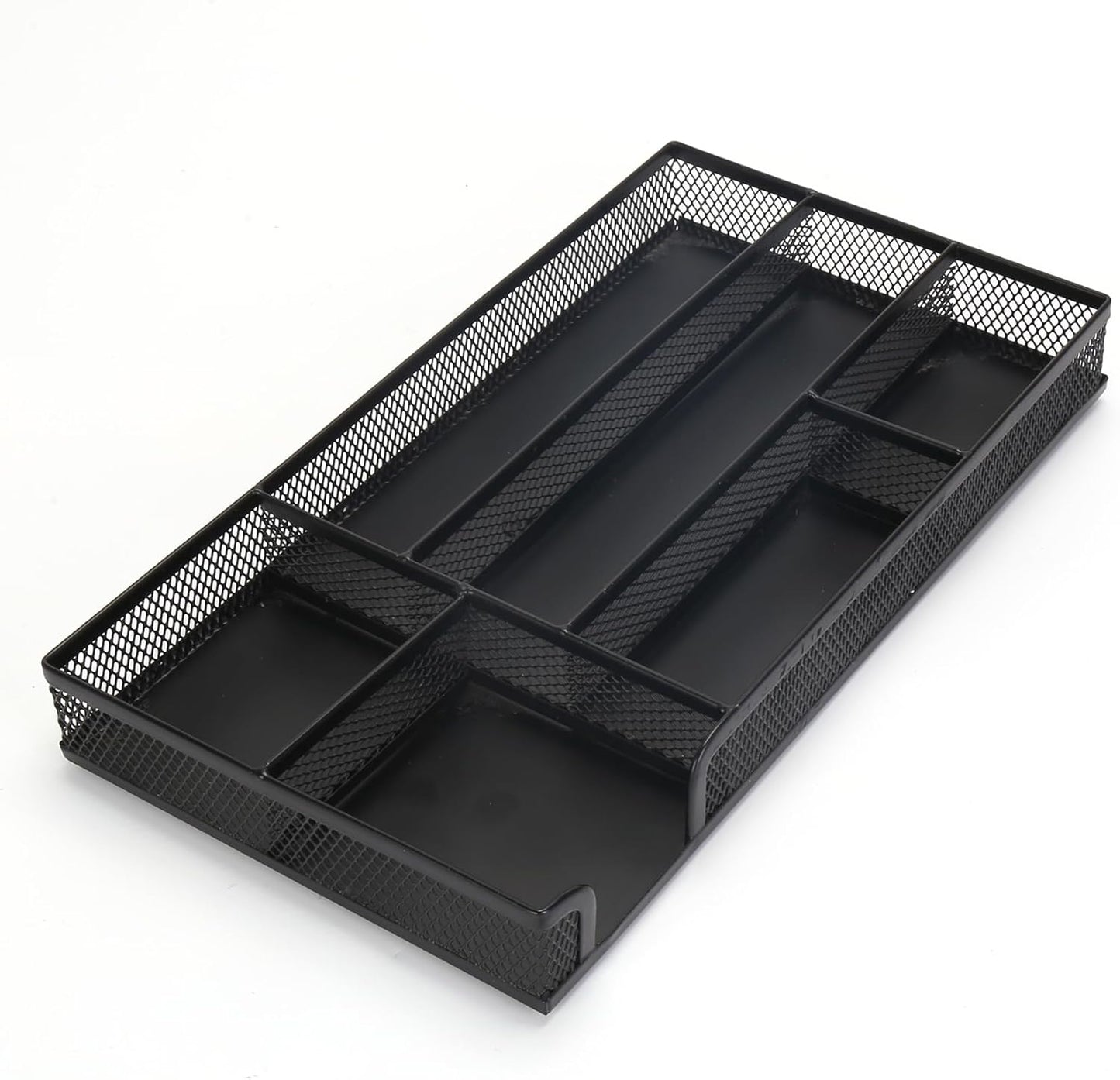 Desk Drawer Organizer, A4 Large Metal Mesh Desk Rrganizer Tray, Versatile Storage Box Set for Office Home Supplies,13 x 9 inches