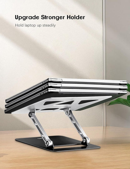 Aoviho Adjustable Laptop Stand for Desk,Portable Laptop Stand Holder and Riser,Foldable Aluminum Notebook Computer Stands for MacBook Air Pro HP Lenovo Dell Samsung Chromebook, 10-15.6 inch, Purple