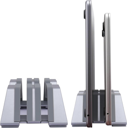 Adjustable Vertical Laptop Stand - Aluminum, Universal Fit for All Laptops (10-30mm Thickness) - Fashion Design, Adjustable Width, Anti-Slip & Scratch-Resistant, Patented Design