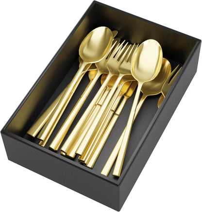 Black Bamboo Drawer Organizer - Silverware&Utensil Holder Organizer for Kitchen Drawers, Multi-Use Drawer Dividers Boxes for Bathroom Counter，Cabinet, Garage, Office Desk, Makeup, Jewelry (12"3"2.5")