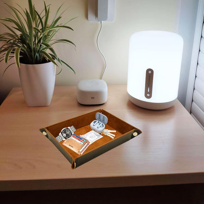 Valet Organizer - Catchall Tray for Jewelry, Wallets, Watches, Keys, Coins, Phones, Glasses - Perfect for Nightstand, Desk, Entryway