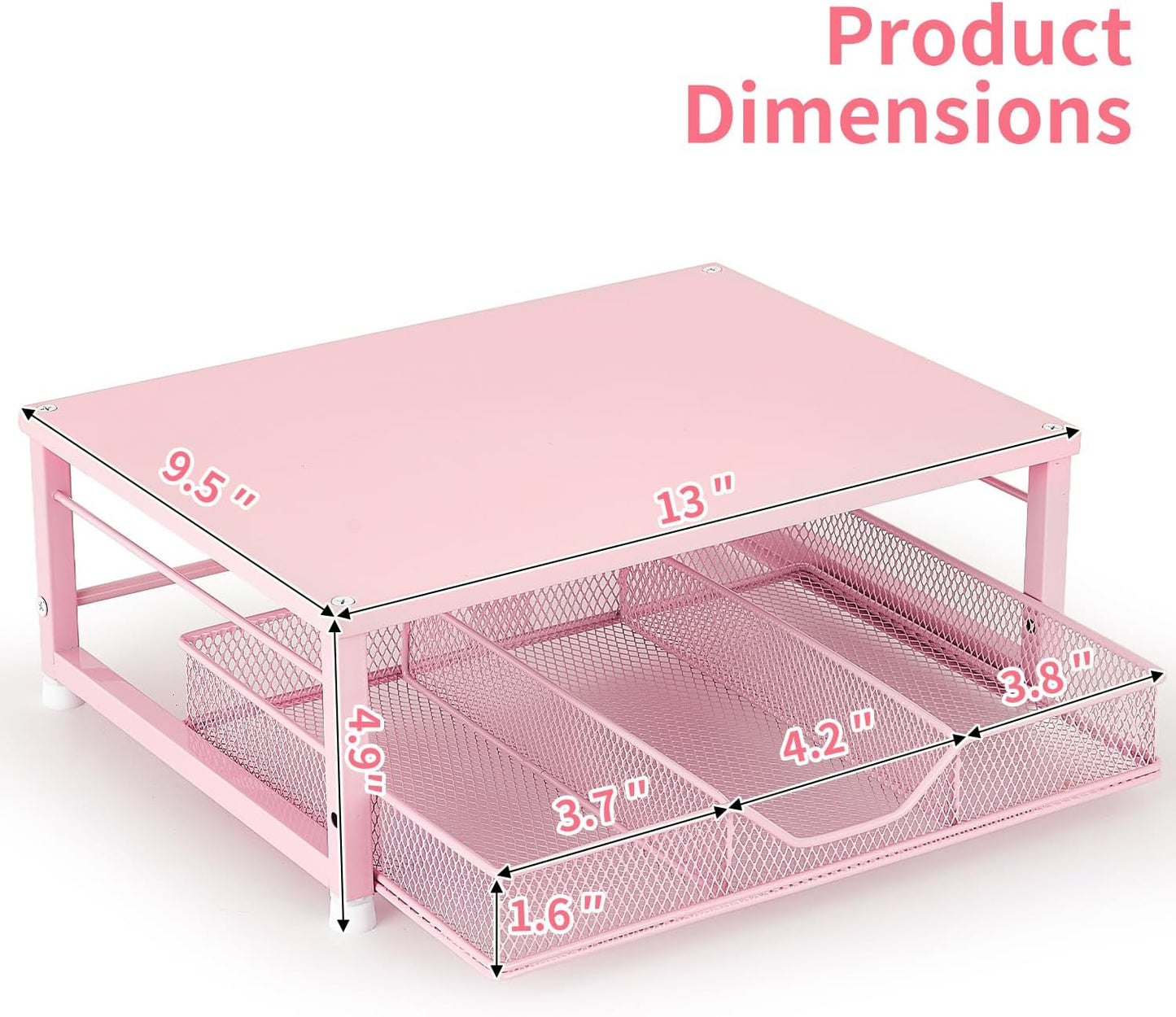 Small Laptop Stand for Desk, Monitor Stand Riser, Office Desk Accessories, Computer Desktop Stand with Drawer for Home, Office, School (Mint Green)