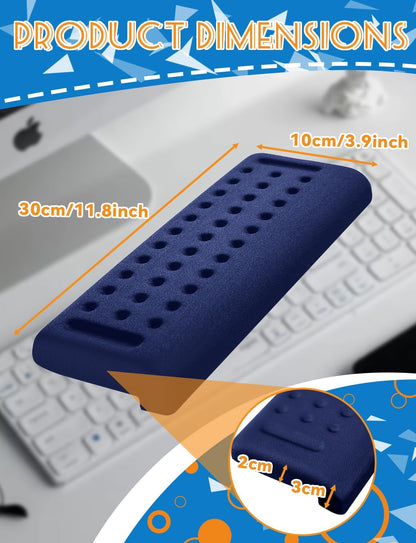 2 Pack L-Shaped Ergonomic Keyboard Mouse Pad for Wrist Rest, Desk Elbow Wrist Pad Mat Non Slip, Wrist Support for Computer Keyboard Typing and Pain Relief, Desk Pad for Office, Work, Gaming