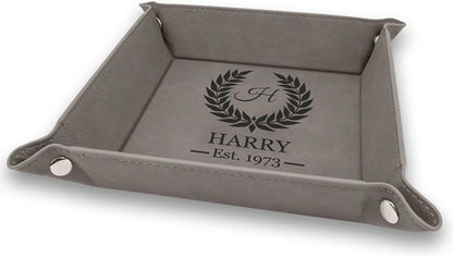 Personalized Organizer for Men, Jewelry Tray, Desk Organizers for Men Women, Men Women Jewelry Key Tray, Desk Storage Plate, Valet Tray Desktop Storage Organizer
