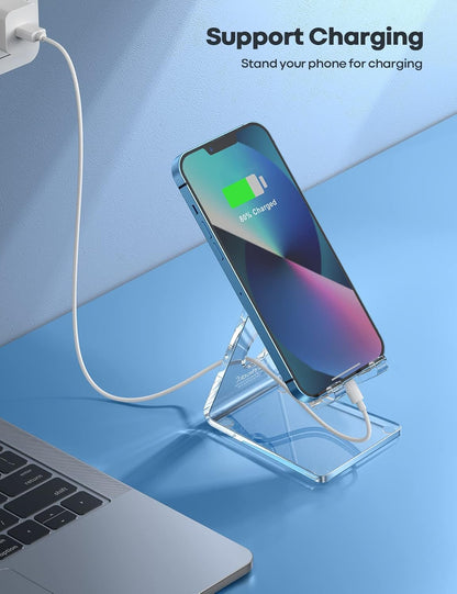 Lamicall Cell Phone Stand, Phone Dock: Cradle, Holder, Stand for Office Desk - Black