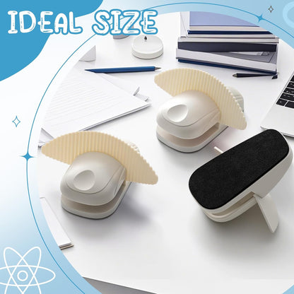 Faccito 3 Pcs Paper Holder Stand for Typing Non-Slip Mat Desktop Folder Document Holder with Anti-Slip Pads Portable Copy Stand Desktop Clamp for A4 Paper Office Reading (White,Blue,Red)