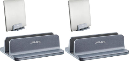 JARLINK Vertical Laptop Stand, Aluminum Laptop Holder Desktop Stand with Adjustable Dock Size (up to 17.3 inches) Compatible with All MacBook/Surface/Dell/Gaming Laptops (Silver)