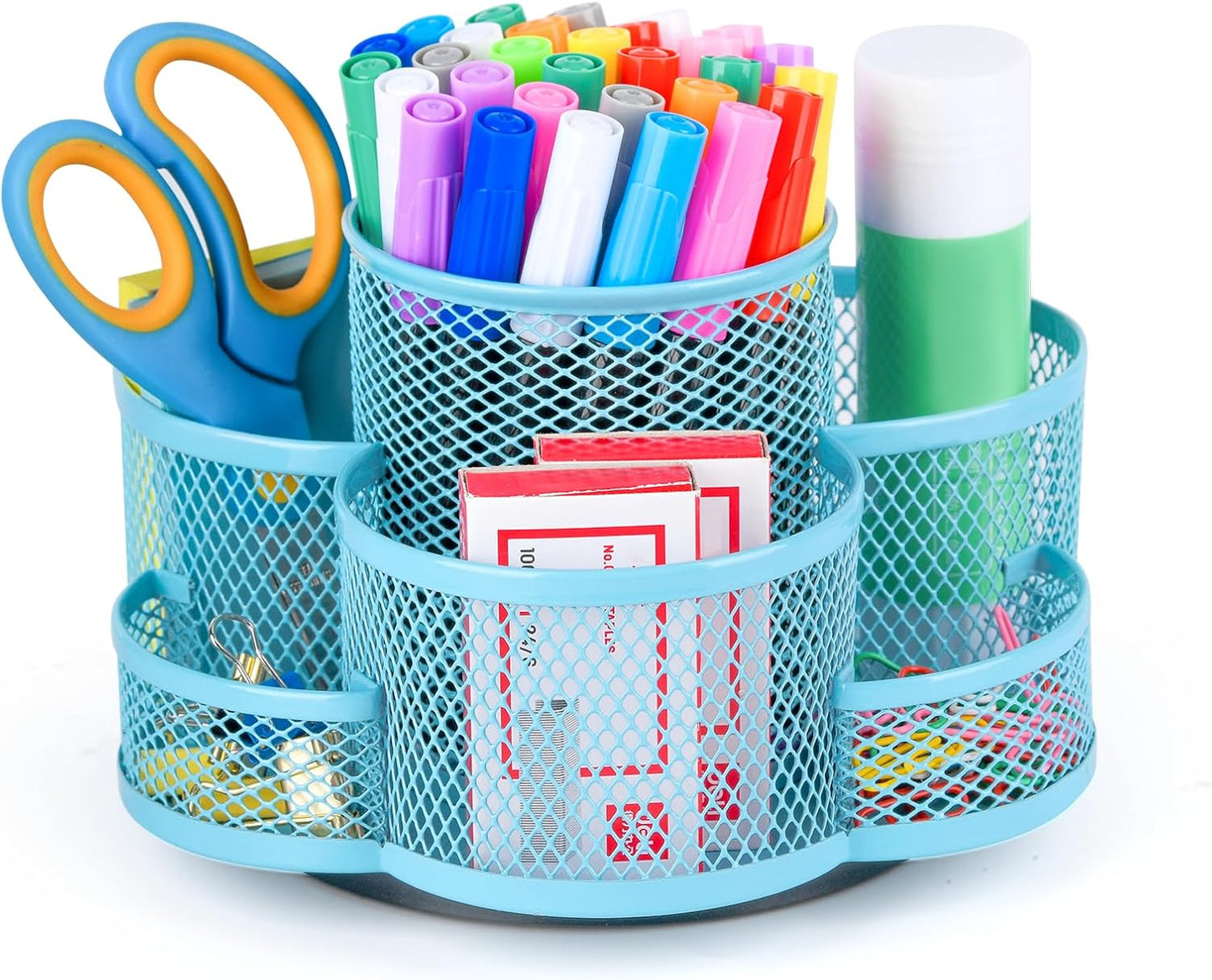 Topwey Pen Holder for Desk, 360 Rotating Pencil Holder, Cup Holder for Desk Office, Desk Organizers and Accessories in Black