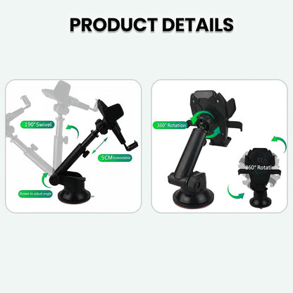 Foldable Phone Stand for Desk | Six Position Adjustable Folding Bracket for Cell Phone | Black Cellphone Holder for Desk & Smartphone Stand | Cellphone & Accessories for Men & Women