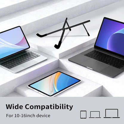 Protable Laptop Stand for Desk,Foldable Laptop Riser Holder,Ventilated Cooling Notebook Mount Computer Stand for 10-15.6” Laptops,Tablets，Aluminum
