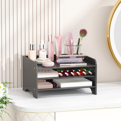 Desk File Organizer 4-Tier Desktop Paper Mail Organizer Document Holder for Home Office Supplies, Office Desk Accessories & Workspace (Nature)
