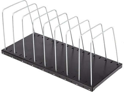 Huron Steel Wire Adjustable Vertical 8-Slot Desk File BinderOrganizer Storage