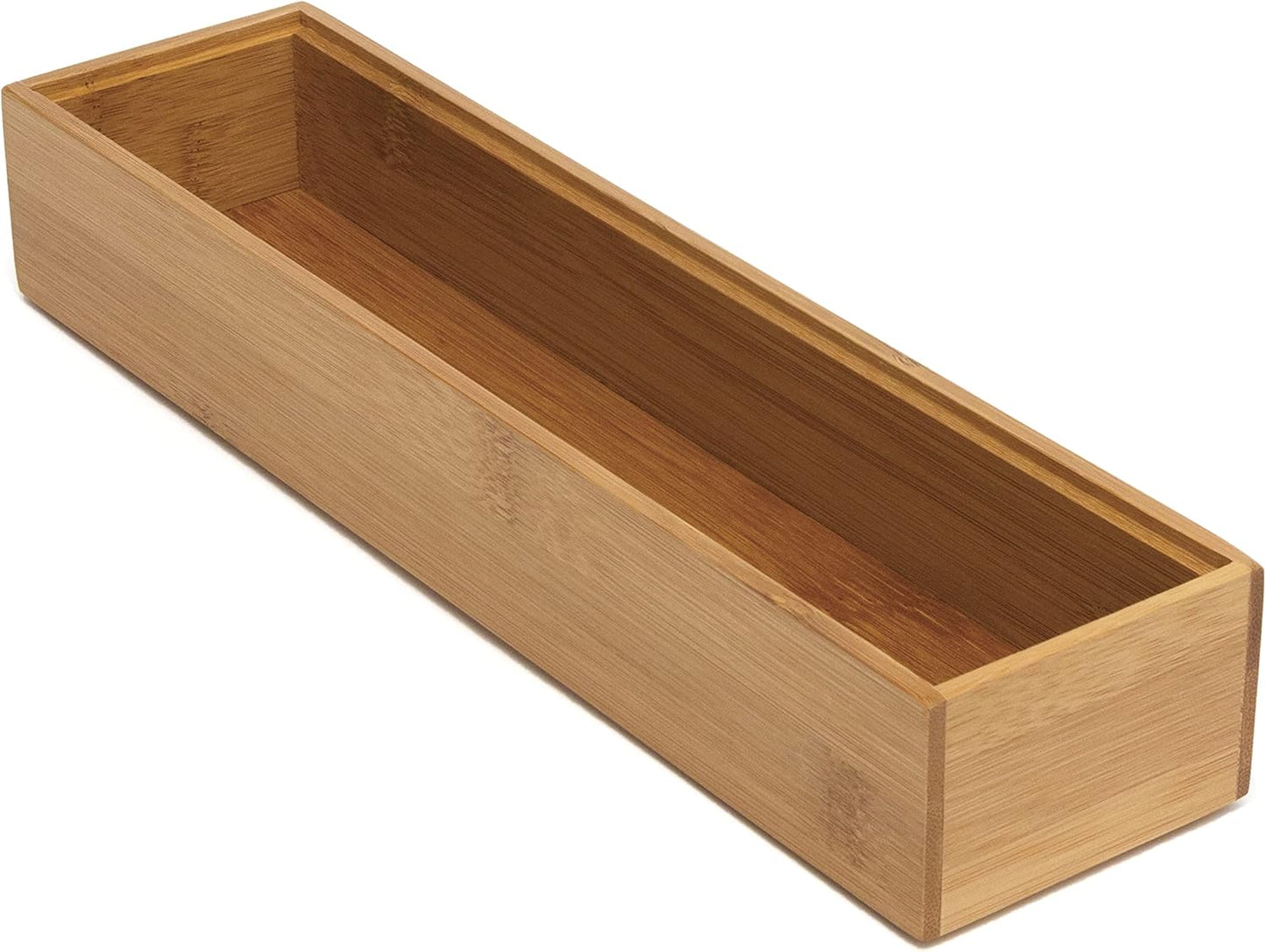 Lipper International 8186S Bamboo Wood Stacking Drawer Organizer Box, 6" x 15"