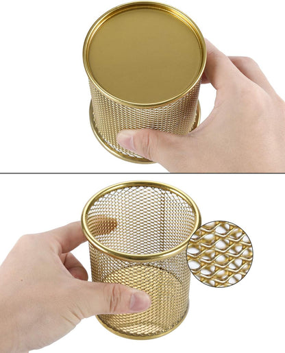 EasyPAG Pencil Holder for Desk, 2 Pack Metal Pen Organizer, Mesh Pencil Cup Organizer for Home, Office, Classroom, School, Black