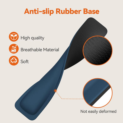 TECKNET Wrist Rest for Computer Keyboard, Thicken Memory Foam Wrist Support Pad for Keyboard, Ergonomic Palm Rest for Pain Relief, Anti-Slip Rubber Base, 17x3.3 in, 1 inch (25mm), Black