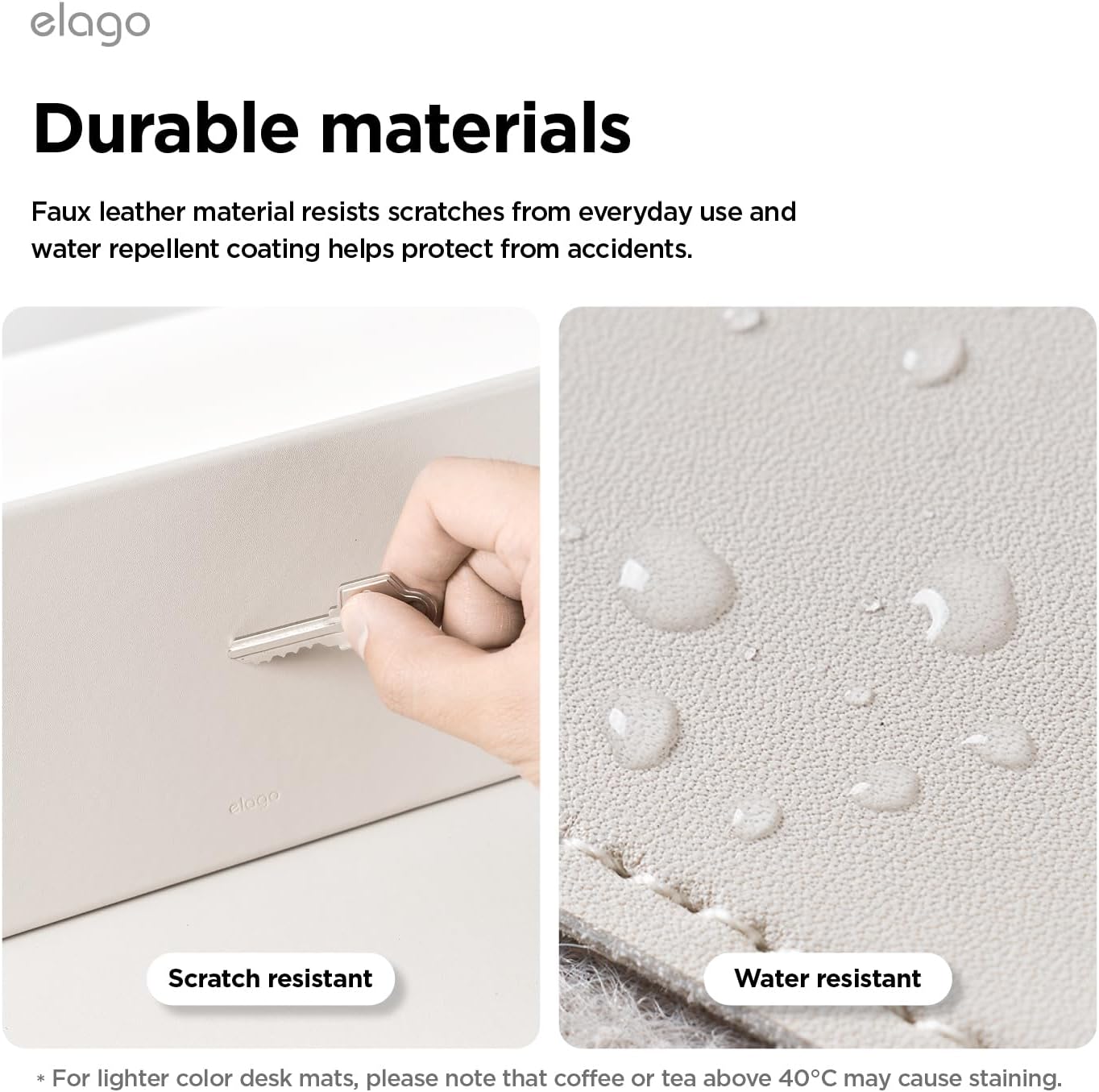 elago Smart Magnetic Desk Mat Folio Board Compatible with All Magnetic Products Clean Organized Desk for Office and Home (Microfiber Leather-Stone)