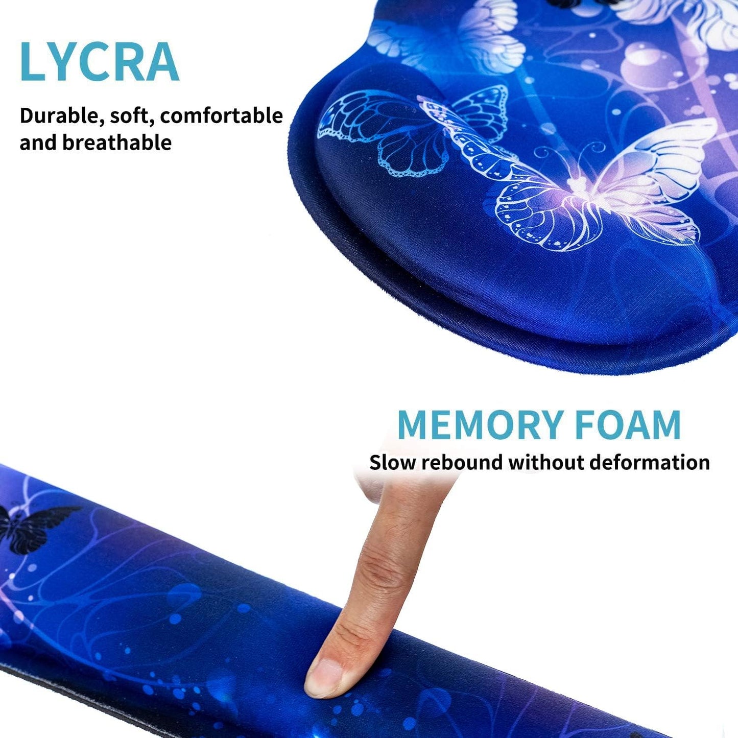 RICHEN Ergonomic PU Leather Keyboard Wrist Rest and Mouse Pad with Wrist Support, Memory Foam Set for Computer/Laptop,Gaming and Office, Comfortable for Easy Typing & Pain Relief (PU Brown)