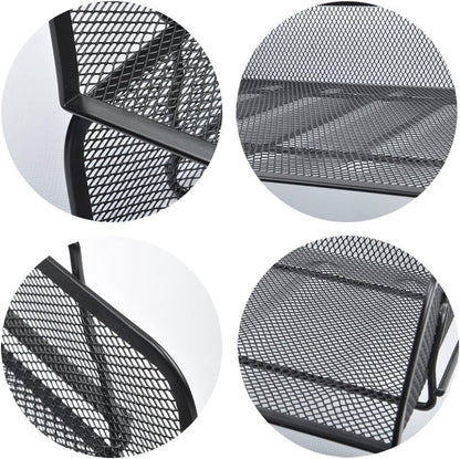 EASEPRES 2 Pack Stackable Desk Paper Tray, Metal Mesh Desktop Document Letter File Organizer for Office Home School, 13.5'' L x 9.75'' W x 5.5'' H, White
