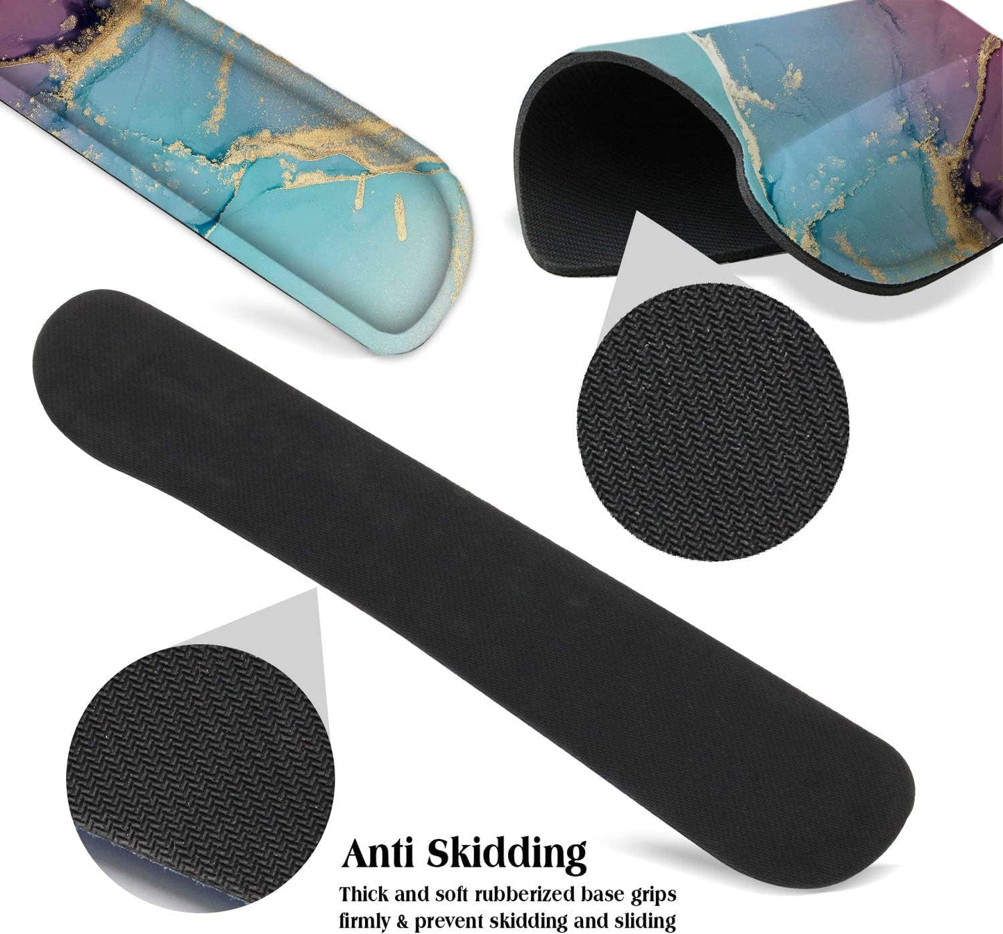 LATEEFAH Mouse Pad with Wrist Rest, 3-in-1 Gaming Mouse Pad, Keyboard Wrist Rest, Ergonomic Memory Foam Mousepad with Wrist Support for Computer Keyboard