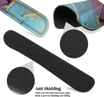 LATEEFAH Mouse Pad with Wrist Rest, 3-in-1 Gaming Mouse Pad, Keyboard Wrist Rest, Ergonomic Memory Foam Mousepad with Wrist Support for Computer Keyboard