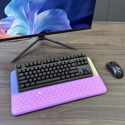 Computer Keyboard Stand with Wrist Rest, Ergonomic Tilted Keyboard Holder - Keyboard Riser with Wrist Pad - Keyboard Tray Support for Office Home - Black