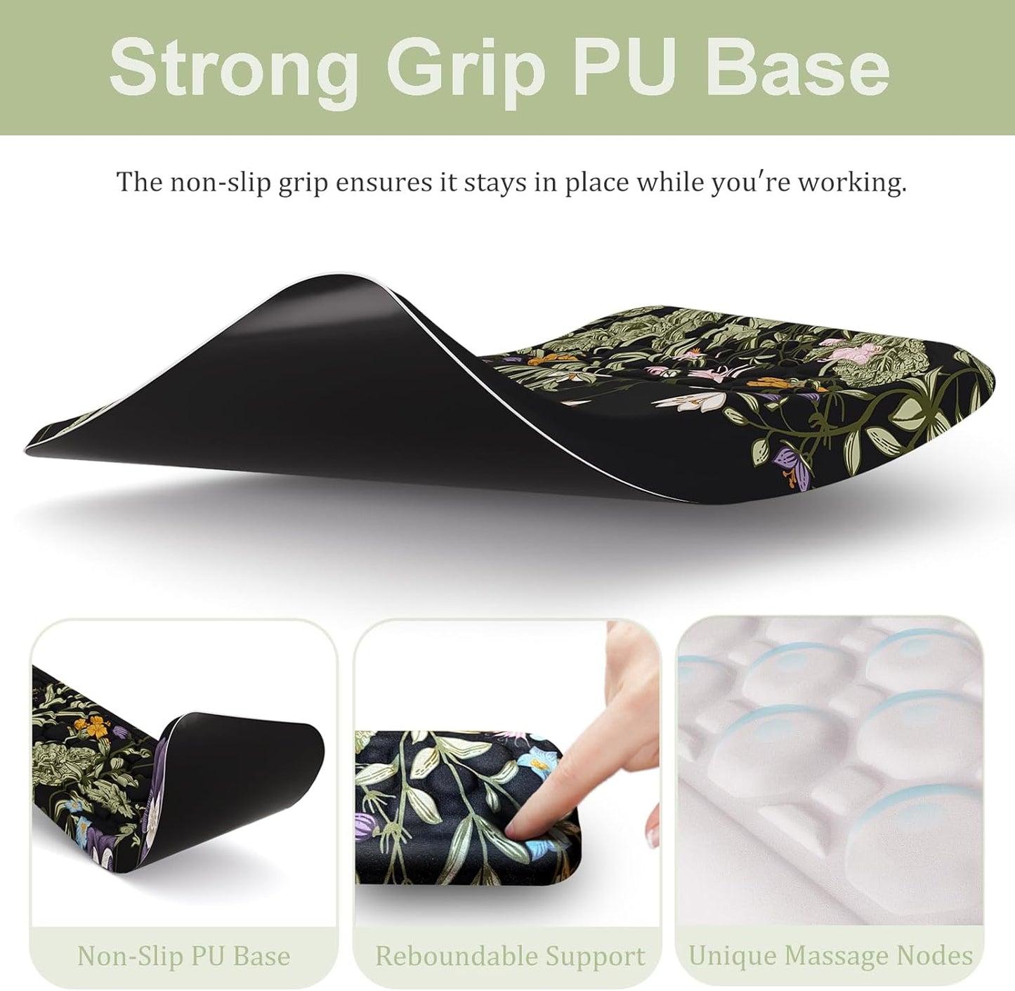 Ospelelf Mouse Pad with Wrist Rest and Keyboard Wrist Rest, Ergonomic Wrist Rest for Computer, Office, Gaming, Pink