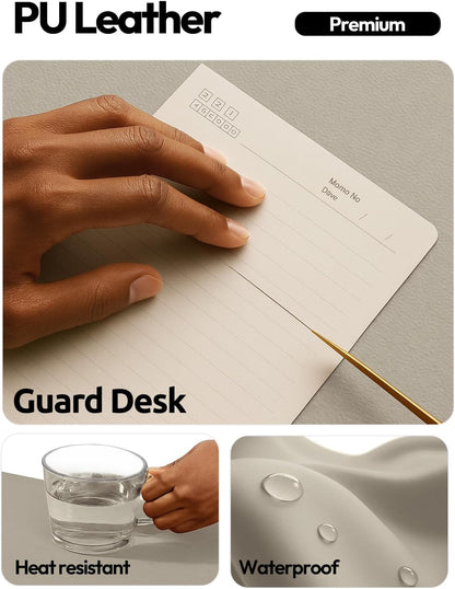 YSAGi Leather Desk Protector, Office Mat, Large Mouse Mat, Non-Slip PU Leather Blotter, Laptop Pad, Waterproof Writing Pad for Office and Home (Light Pink, 23.6" x 13.8") - Colors B