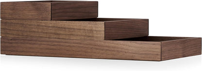OAKYWOOD Valet Tray Bundle – Solid Wood Desk Organizer – Document, Phone & Tablet Tray – Perfect for Office, Home, or School – Black