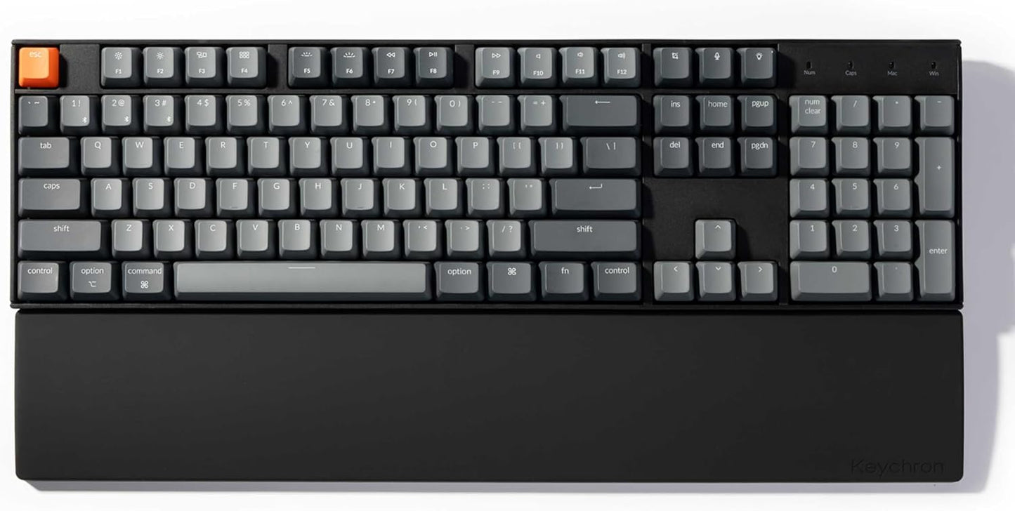 Silicone Wrist Rest for Keychron K10 Pro / K10 Max/ K10 HE / Q6 / Q6 Pro / Q6 Max / Q6 HE / V6 / V6 Max, 17.6" Non-Slip Palm Rest, 100% Full-Sized Mechanical Keyboards Support with Typing Pain Relief
