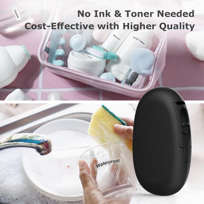 SUPVAN E10 Bluetooth Label Maker Machine with Tape, Continuous Waterproof Label, Versatile App with 35 Fonts and 1k+ Icons, Label Printer for Home, Kitchen, School, Office Organization, Green