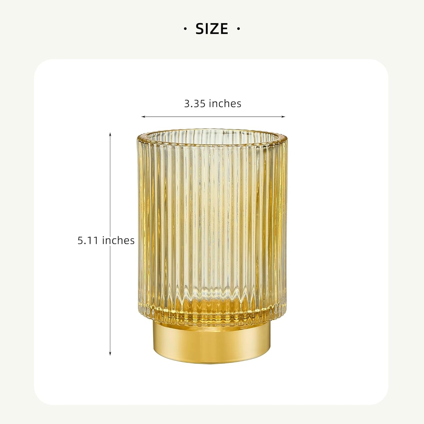 Makeup Brush Holder Organizer,Toothbrush Holders,Desk Pen Pencil Holder,Multifunctional Vintage Glass Brush Cup（L/Green/A3-6-US）
