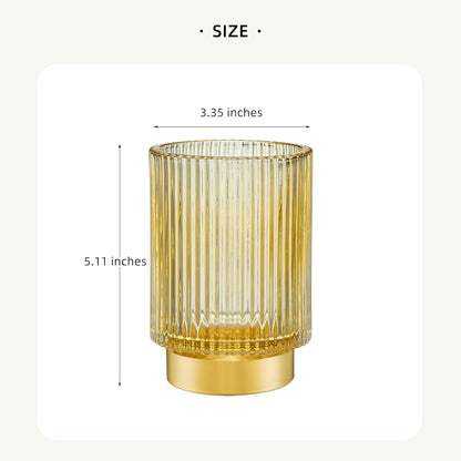 Makeup Brush Holder Organizer,Toothbrush Holders,Desk Pen Pencil Holder,Multifunctional Vintage Glass Brush Cup（L/Green/A3-6-US）