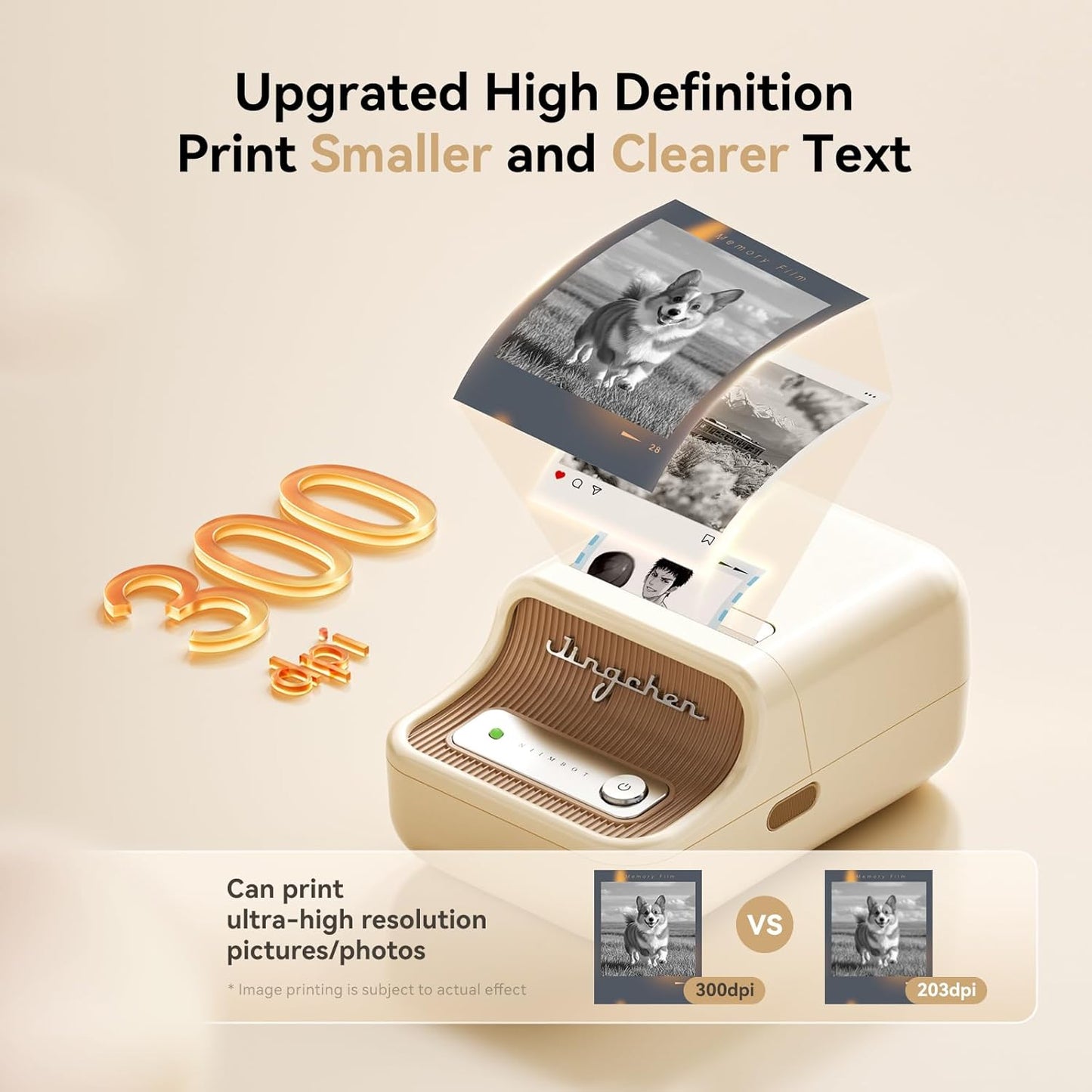 NIIMBOT B21 Pro Sticker Printer, 300DPI, Fun APP, Portable Inkless Label Printer, Bluetooth Sticker Maker for DIY Crafts, Notes, Scrapbook, Photo, Custom Labels & Gifts,Home Organization (White)