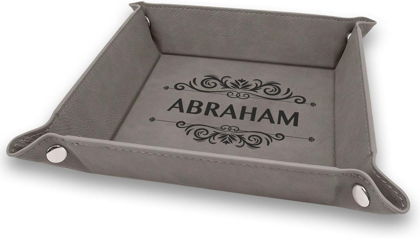 Personalized Organizer for Men, Jewelry Tray, Desk Organizers for Men Women, Men Women Jewelry Key Tray, Desk Storage Plate, Valet Tray Desktop Storage Organizer