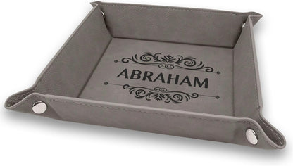 Personalized Organizer for Men, Jewelry Tray, Desk Organizers for Men Women, Men Women Jewelry Key Tray, Desk Storage Plate, Valet Tray Desktop Storage Organizer