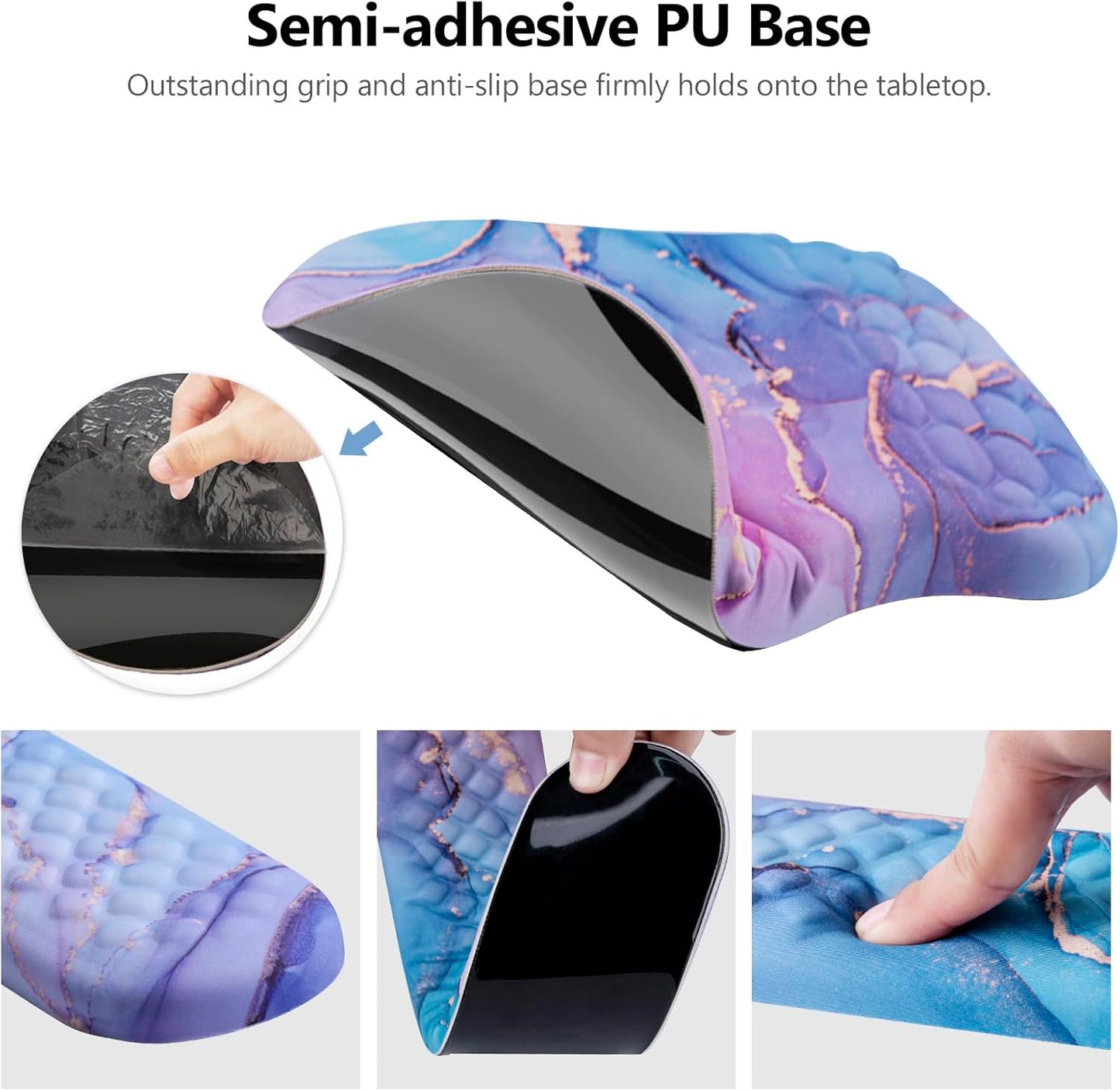 Mouse Pad Wrist Support, Laokiiy 2 in1 Keyboard Wrist Rest+ Ergonomic Mouse Pad, Non-Slip Wrist Rest for Computer Keyboard, Made Easy Typing & Relieve Wrist Pain（Banana Leaf Green）