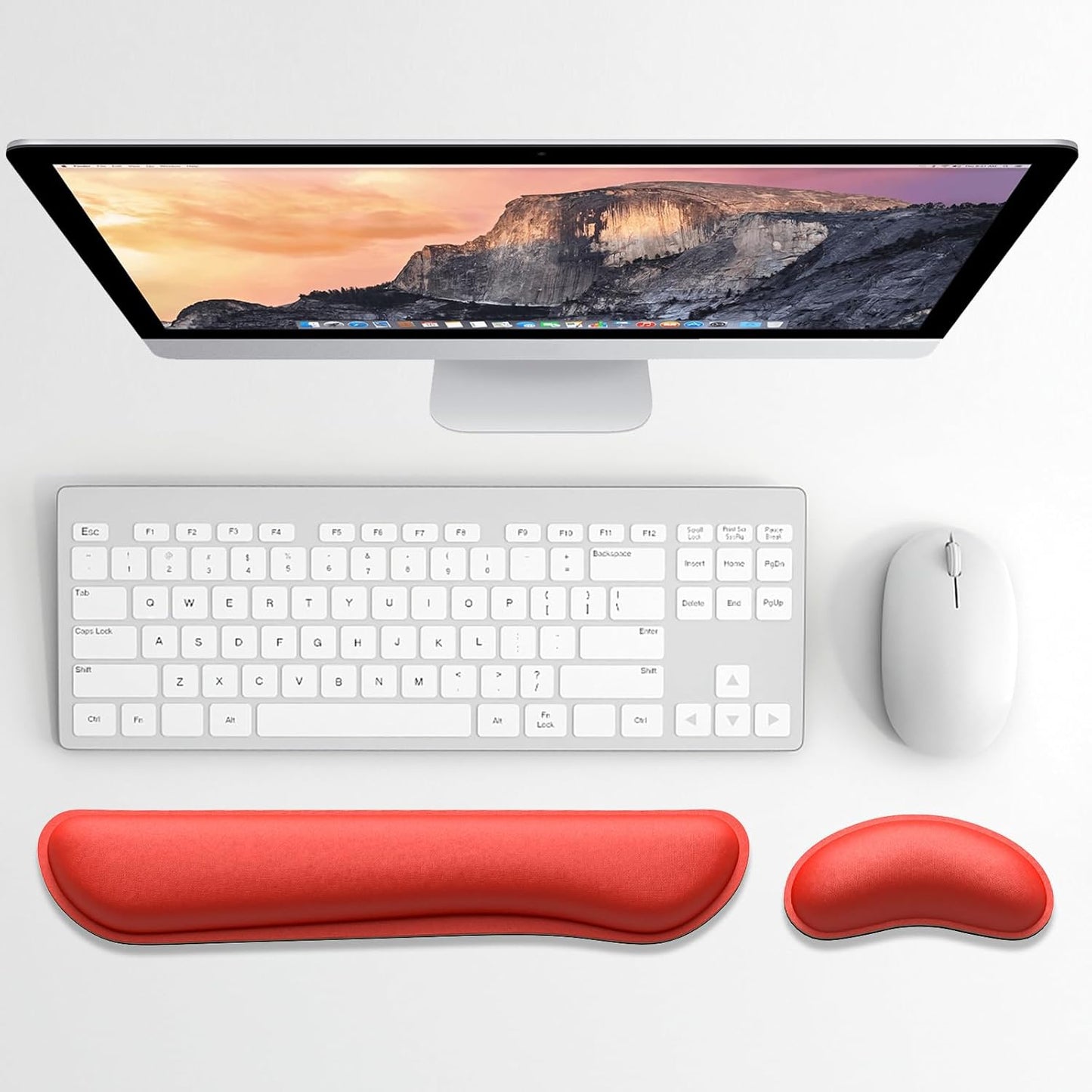 Dapesuom Enlarge Keyboard Wrist Rest, Cute Memory Foam Keyboard Wrist Cushion for Computer Desk Mats Support, Typing Pain Relief Ergonomic Mouse Pad Rests with Non-Slip Base for Gaming, Laptop, Purple
