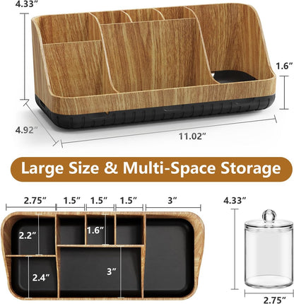 GFWARE Bathroom Organizers and Storage - Detachable 7 Slots Kids Electric Toothbrush and Toothpaste Holde Drainage for Bathroom Accessories Organization Counter Vanity Storage