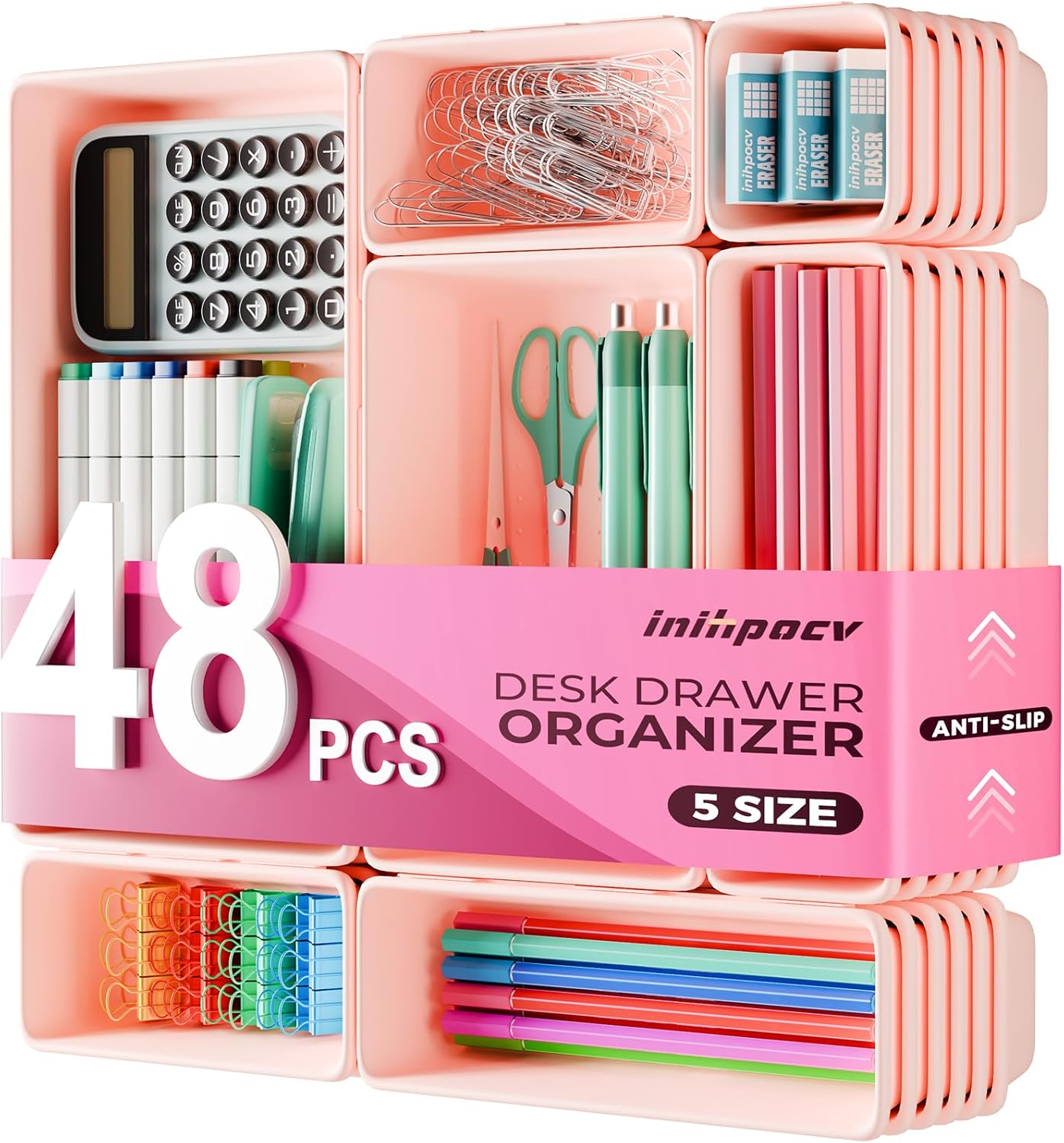 10 PCS Tool Box Drawer Organizers, Large & Medium Tool Trays for Tool Box Organization, Tool Organizers and Storage for Garage and Rolling Tool Chest