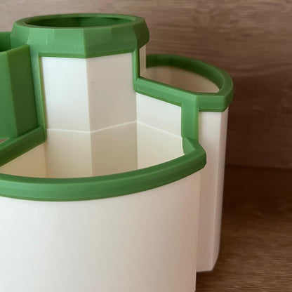 Pencil Pen Holder Desk Organizers Green Desktop Storage Stationery Supplies, Cute Cup Pot for Office, School, Art Supply