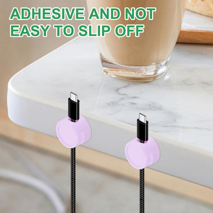 PATIKIL Cable Organizer Holder, 3 Pcs Magnetic Spring Desk Cable Management Clips Adhesive Cord Holder Keeper for Office Desktop Wall Car, Purple