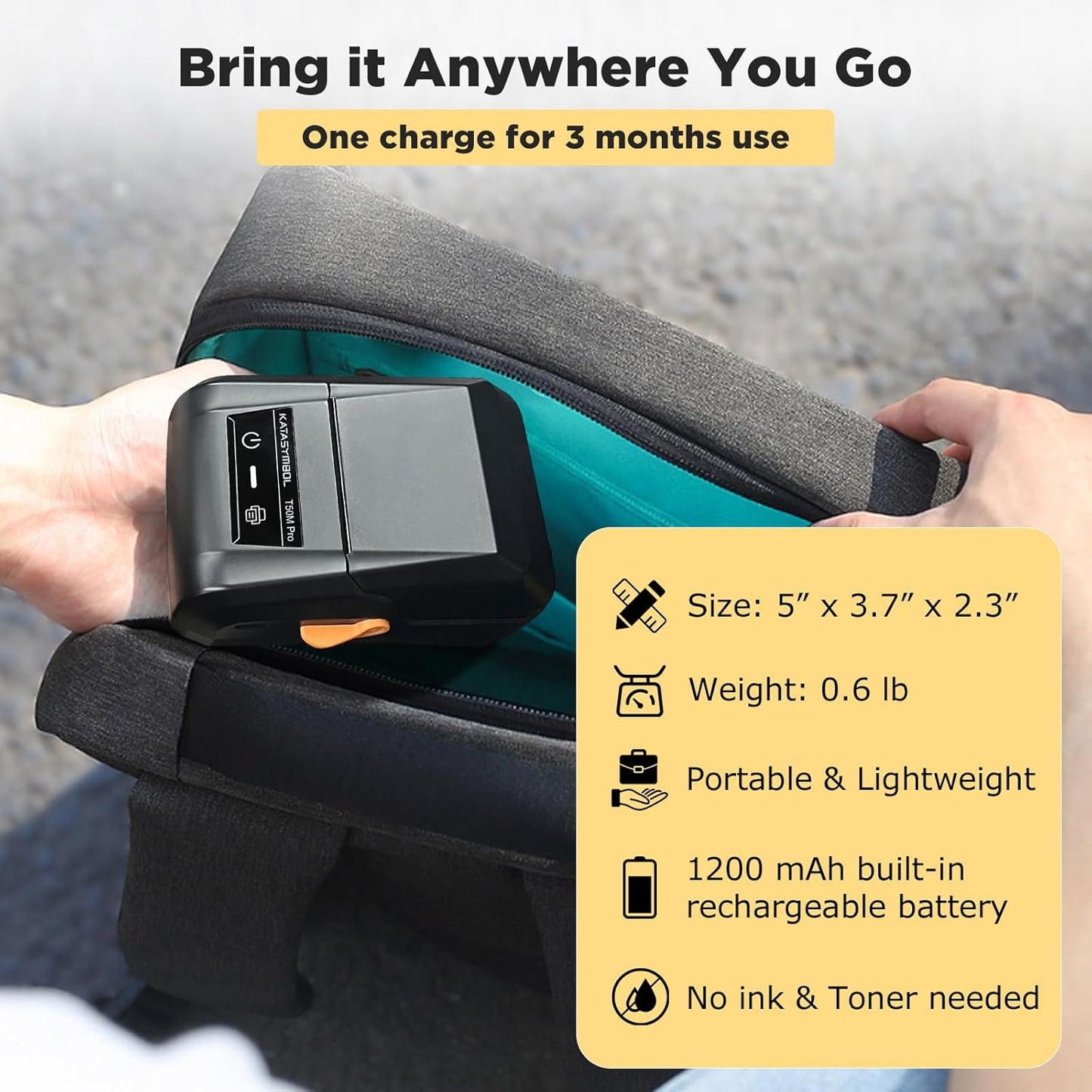 SUPVAN T50M Pro Bluetooth Label Maker Machine with 3 Tapes, Wide Waterproof Label, Versatile App with 30+ Fonts and 660+ Icons, Inkless Labeler for Home, Kitchen, School, Office Organization, Set 1