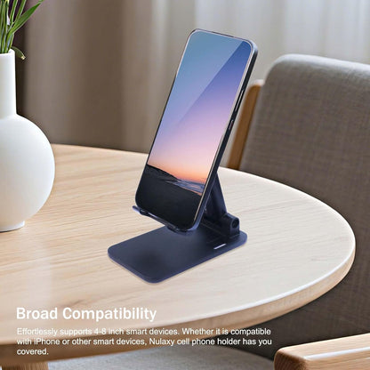 3 Pcs Cell Phone Stand,Fully Foldable and Angle Height Adjustable with Silicon Pad Cell Phone Holder for Desk, Office, Tablet Stand Compatible with All 4-10 Inches Smartphone and Tablet(Black)