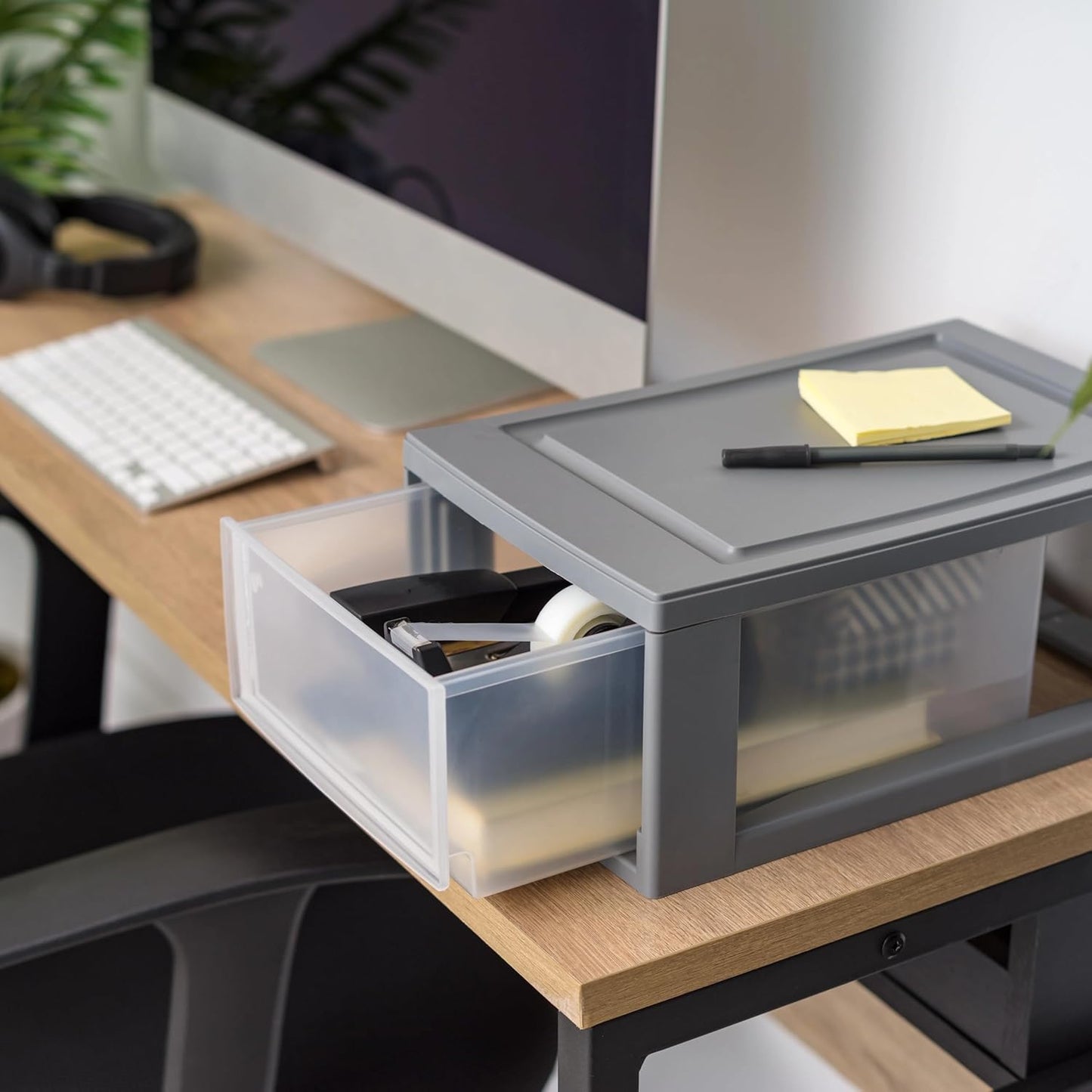 Modular Plastic Drawers, 6 Qt Small Storage Bins, Stackable Under Bed Organizers