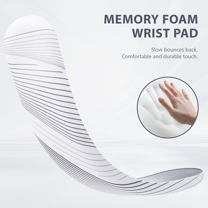 Ospelelf Wrist Rest for Keyboard and Mouse Ergonomic Mouse Pad with Wrist Support Memory Foam Wrist Rest for Computer Keyboard,3-in-1 Gel Mouse and Keyboard Pad for Office Geometry Green